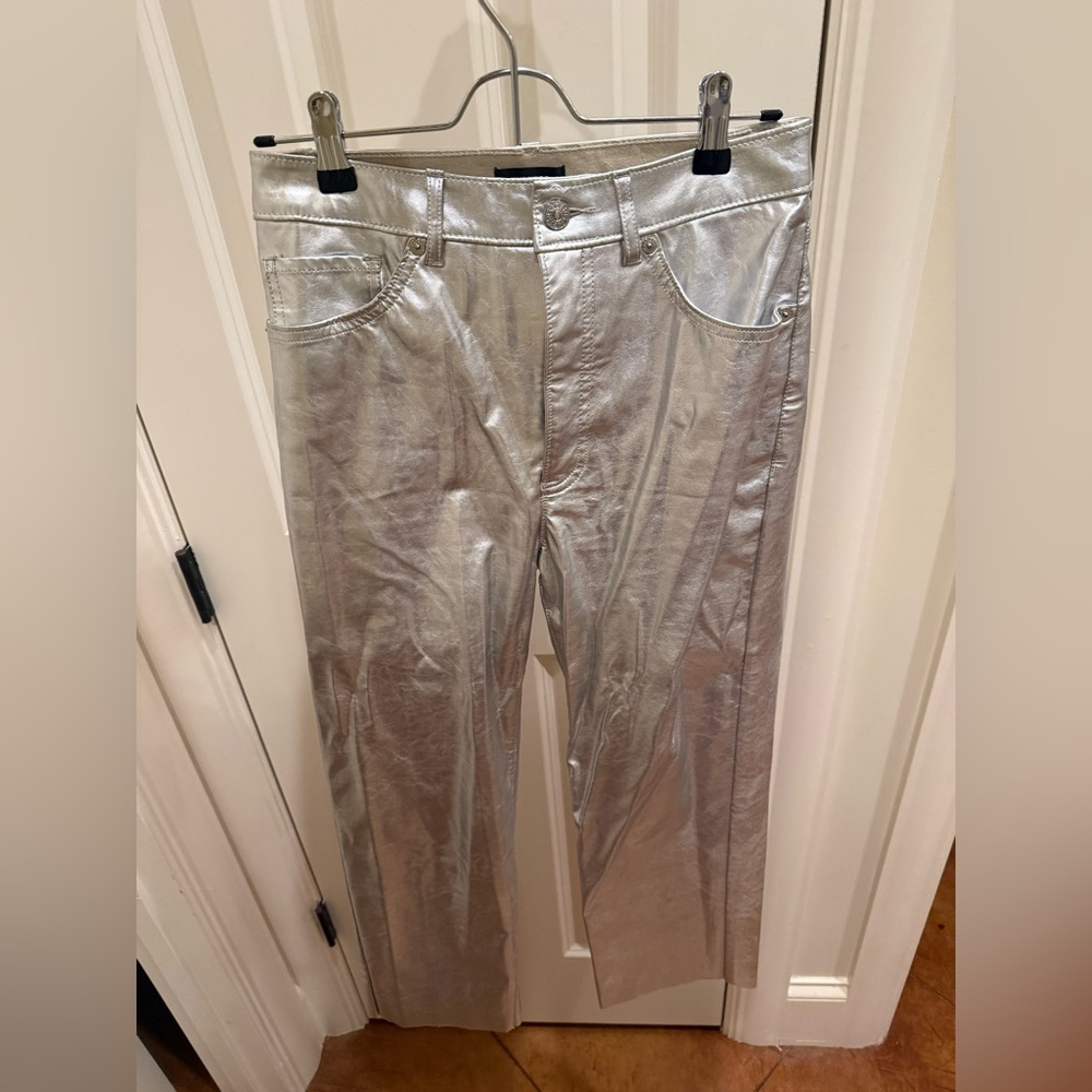 Express Metallic Silver Pants